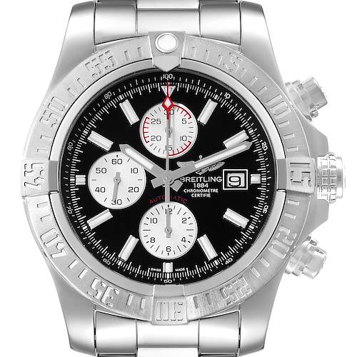Photo of Breitling Super Avenger II Black Dial Steel Mens Watch A13371