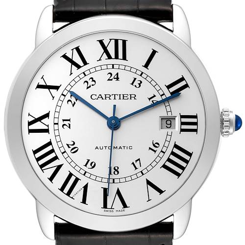 Photo of Cartier Ronde Solo XL Silver Dial Steel Mens Watch W6701010