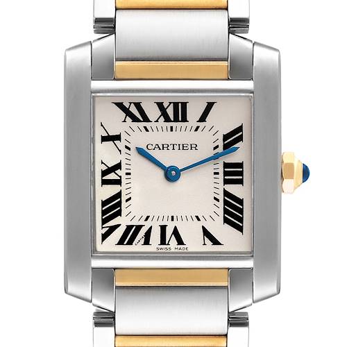 Photo of Cartier Tank Francaise Midsize Steel Yellow Gold Ladies Watch W2TA0003