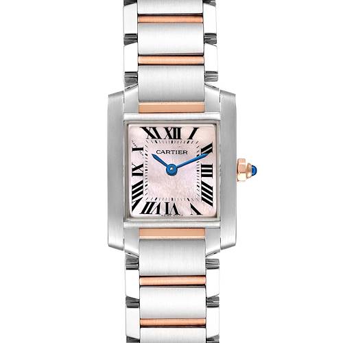 Photo of Cartier Tank Francaise Steel Rose Gold Mother of Pearl Dial Ladies Watch W51027Q4