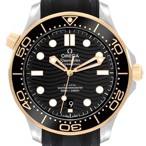Photo of Omega Seamaster 300M Steel Yellow Gold Mens Watch 210.22.42.20.01.001 Box Card