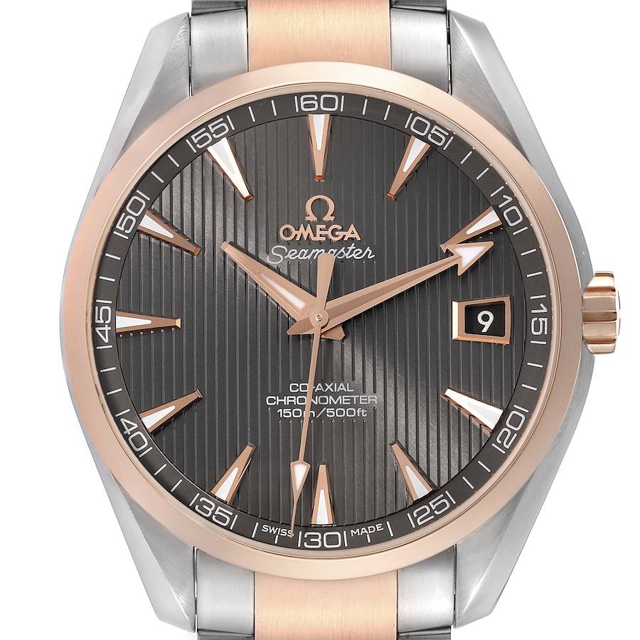 Omega Seamaster Aqua Terra Steel Rose Gold Watch 231.20.42.21.06.001 Box Card SwissWatchExpo