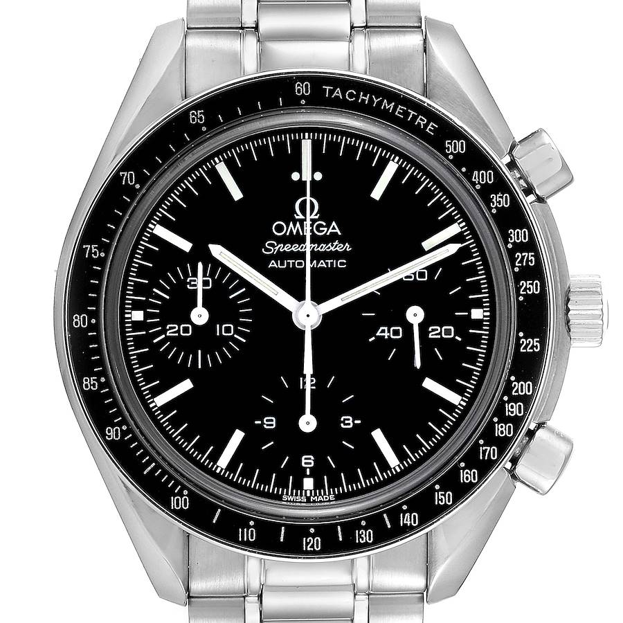 Omega Speedmaster Reduced Chronograph Steel Mens Watch 3539.50.00 SwissWatchExpo