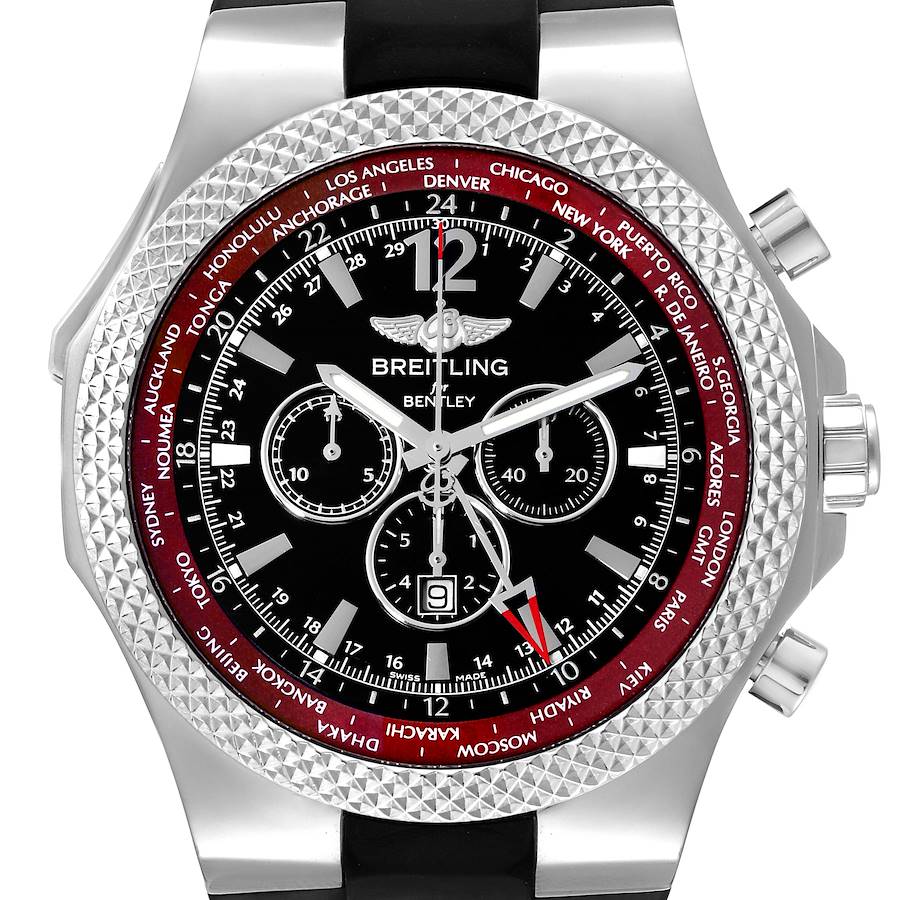 Breitling Bentley GMT Limited Edition Steel Mens Watch A47362X8 Box Card SwissWatchExpo