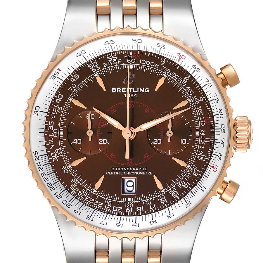 Breitling Montbrillant Legende Steel Rose Gold Mens Watch C23340 SwissWatchExpo