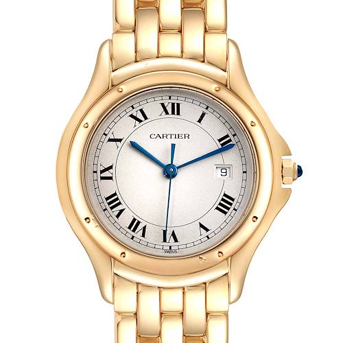Photo of Cartier Cougar 18K Yellow Gold Silver Dial Ladies Watch 887904