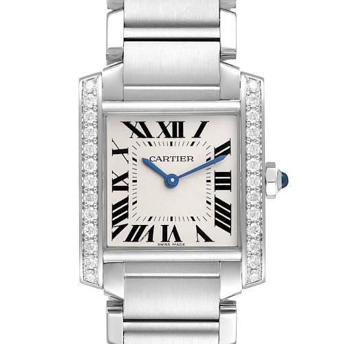 Photo of Cartier Tank Francaise Midsize Diamond Steel Ladies Watch W4TA0009