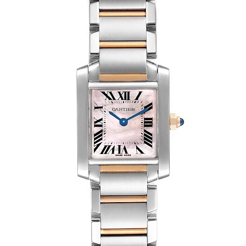 Photo of Cartier Tank Francaise Steel Rose Gold MOP Dial Ladies Watch W51027Q4