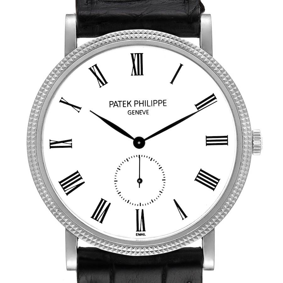 Patek Philippe Calatrava White Gold White Dial Mens Watch 5116 5116G SwissWatchExpo