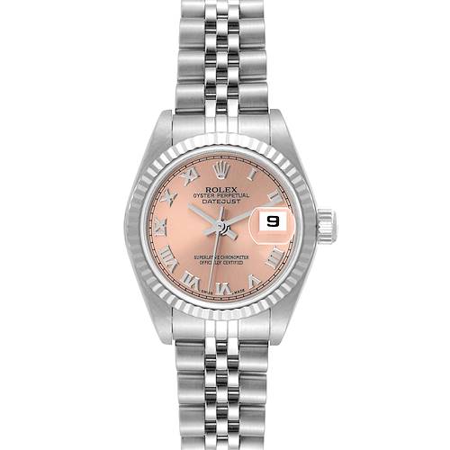 Photo of Rolex Datejust Salmon Dial White Gold Steel Ladies Watch 79174