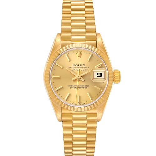 Photo of NOT FOR SALE Rolex President Datejust Yellow Gold Champagne Dial Ladies Watch 69178 PARTIAL PAYMENT