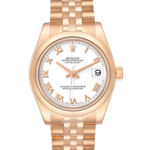 Photo of Rolex President Midsize 31 White Dial Rose Gold Ladies Watch 178245