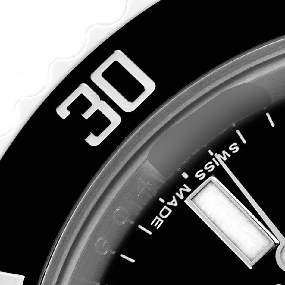 The image shows a close-up of the dial and bezel of a Rolex Submariner 116610LN Men's Stainless Steel Black Dial 116610LN Men's Stainless Steel Black Dial, highlighting the "30" marker.