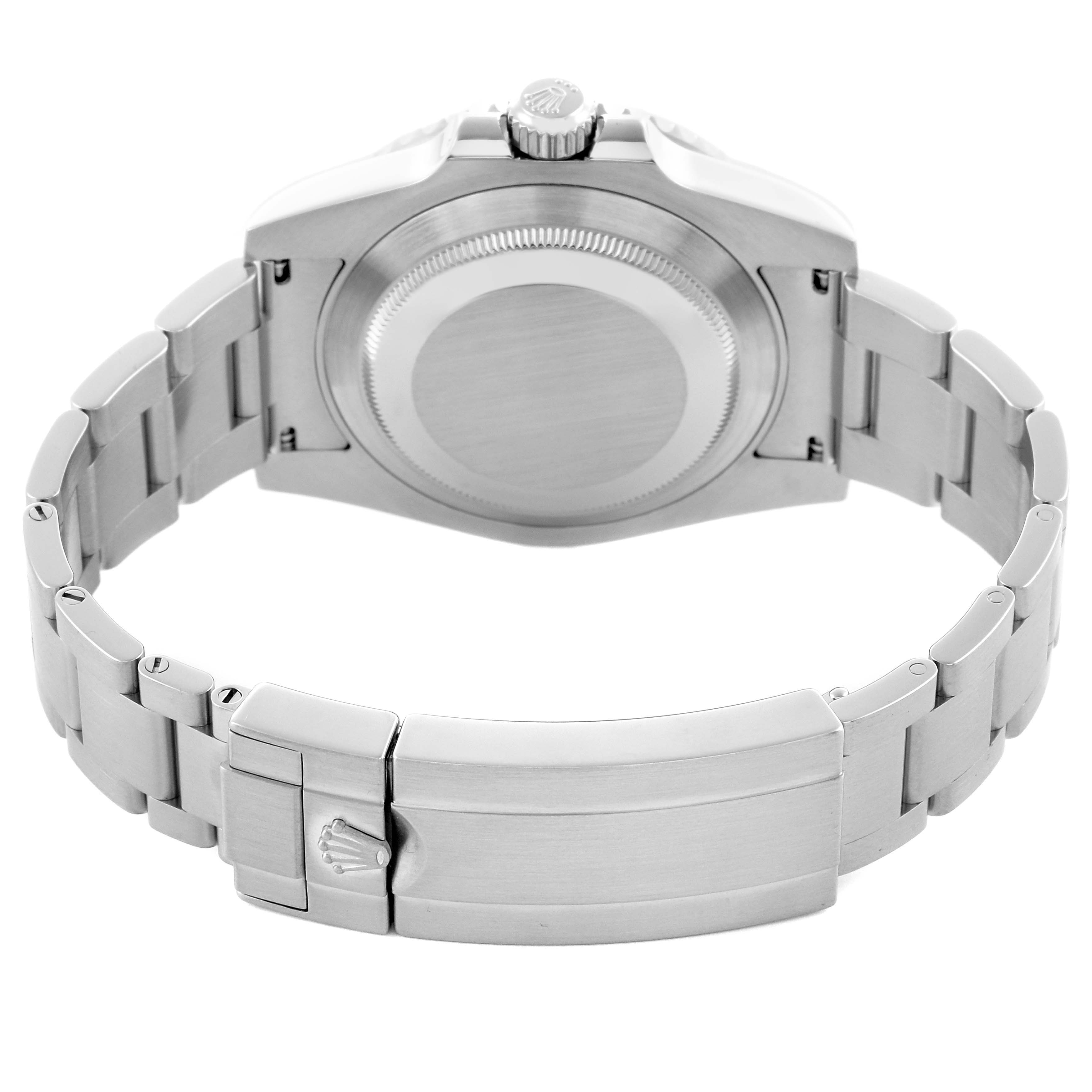 The image shows the back and bracelet of a Rolex Submariner 116610LN Men's Stainless Steel Black Dial 116610LN Men's Stainless Steel Black Dial watch at a rear angle, highlighting the clasp and case back.