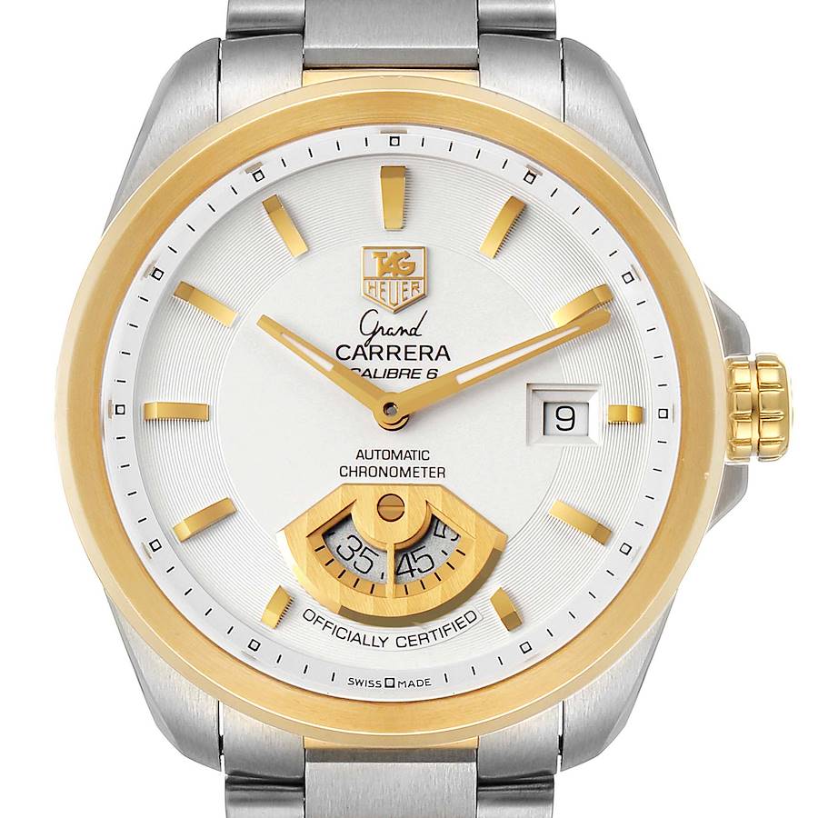 Tag Heuer Grand Carrera 40M Steel Yellow Gold Mens Watch WAV515B SwissWatchExpo