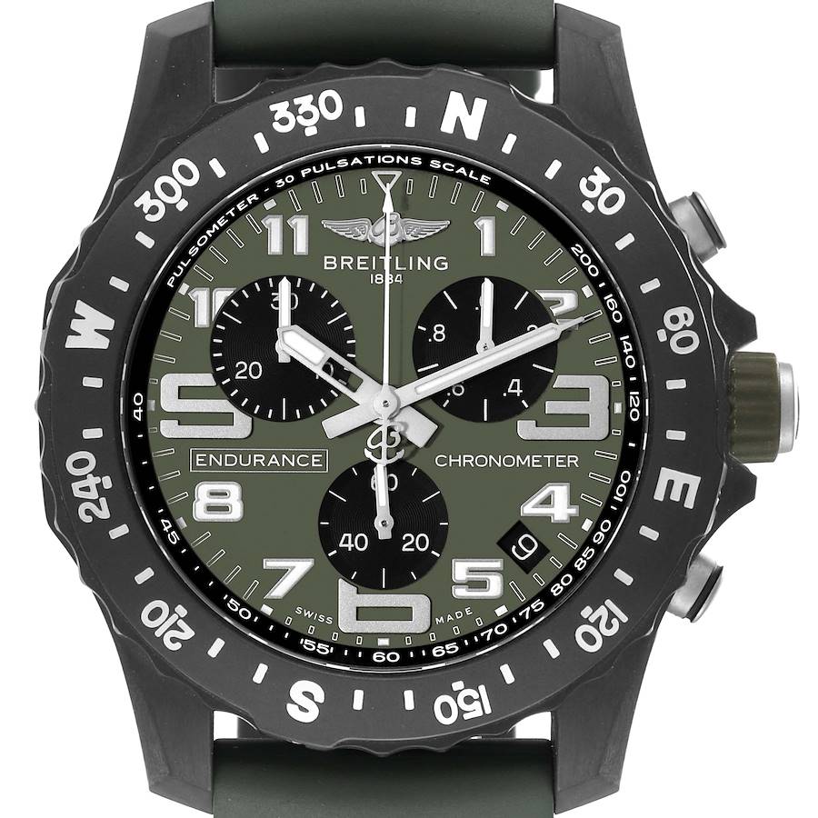 Breitling Endurance Pro Green Breitlight Mens Watch X82310 SwissWatchExpo