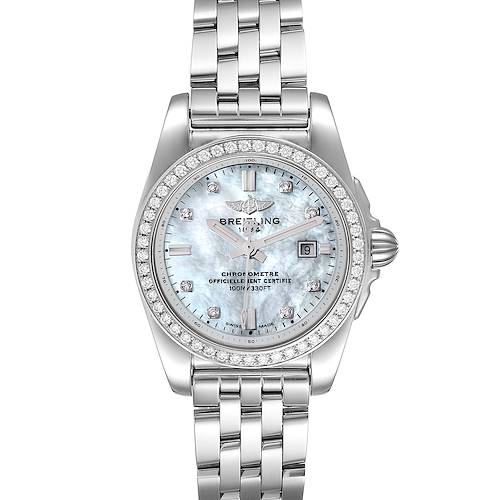 Photo of Breitling Galactic 29 MOP Diamond Steel Ladies Watch A72348 Box Papers