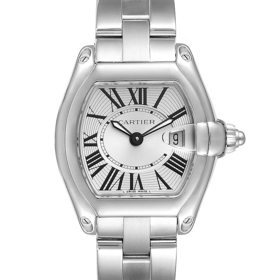 Cartier Roadster Silver Dial Small Steel Ladies Watch W62016V3 SwissWatchExpo