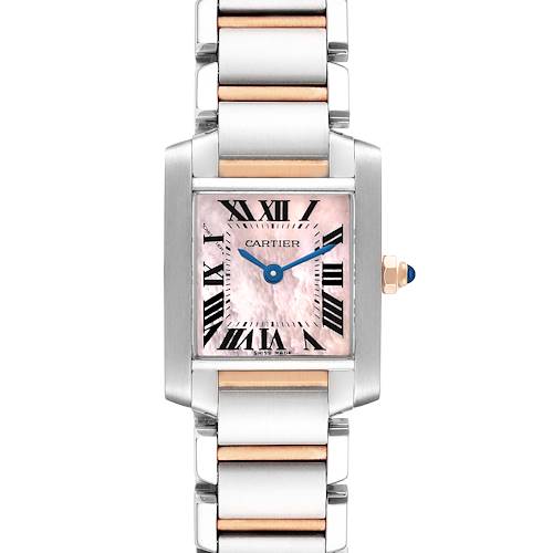 Photo of Cartier Tank Francaise Steel Rose Gold MOP Dial Ladies Watch W51027Q4