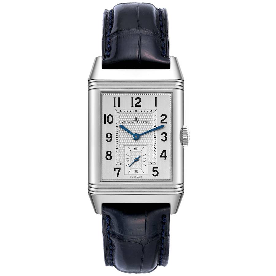 Jaeger LeCoultre Reverso Duo Day Night Steel Mens Watch 215.8.D4