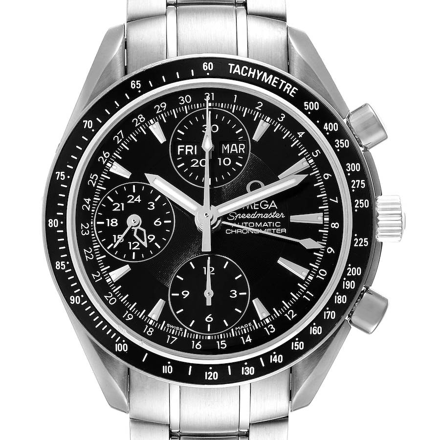 Omega Speedmaster Day-Date 40 Steel Chronograph Mens Watch 3220.50.00 SwissWatchExpo