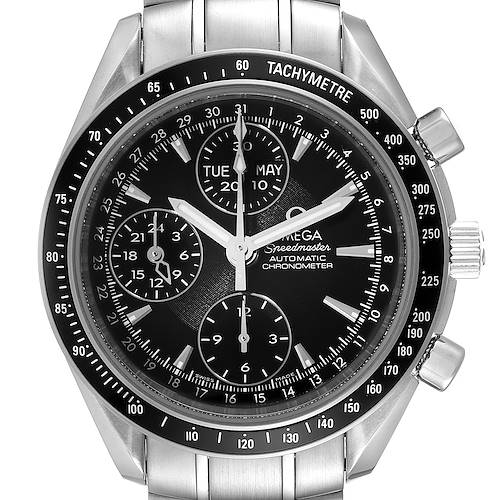 Photo of Omega Speedmaster Day-Date 40 Steel Chronograph Watch 3220.50.00 Box Card