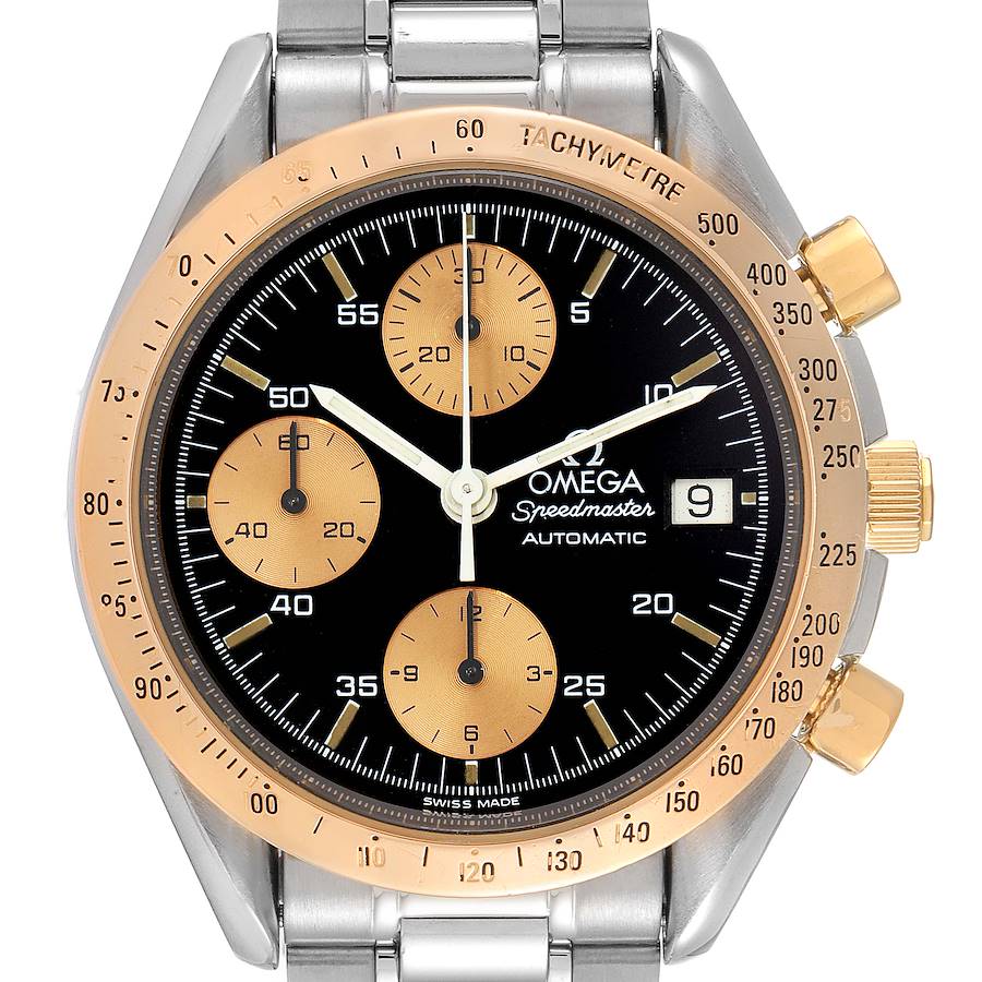Omega Speedmaster Steel Rose Gold Automatic Watch 3716.50.00 Box Card SwissWatchExpo