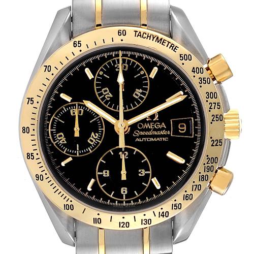 Photo of Omega Speedmaster Steel Yellow Gold Automatic Mens Watch 3313.50.00 Box Card