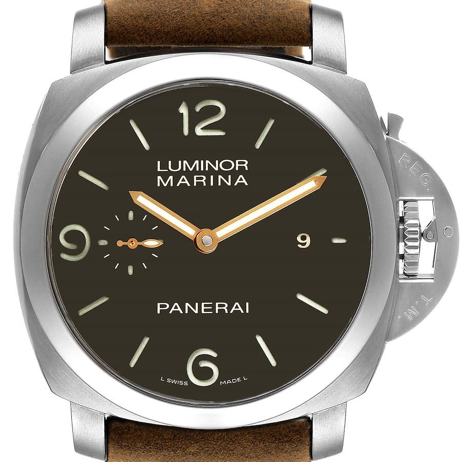 Panerai Luminor Marina 1950 3 Days Titanium 44mm Watch PAM00351 Box Papers SwissWatchExpo