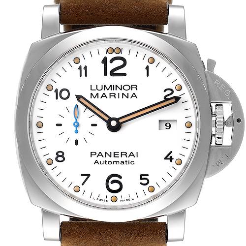 Photo of Panerai Luminor Marina 1950 White Dial Automatic Watch PAM01499 Box Papers