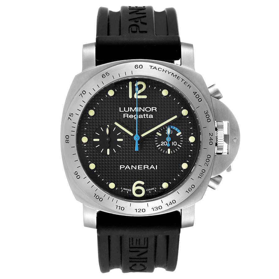 Panerai Luminor Regatta 44mm Steel Chronograph Watch PAM00308 Box