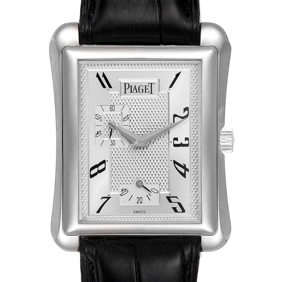 Piaget Black Tie Emperador Coussin 18K White Gold Mens Watch 18900 SwissWatchExpo