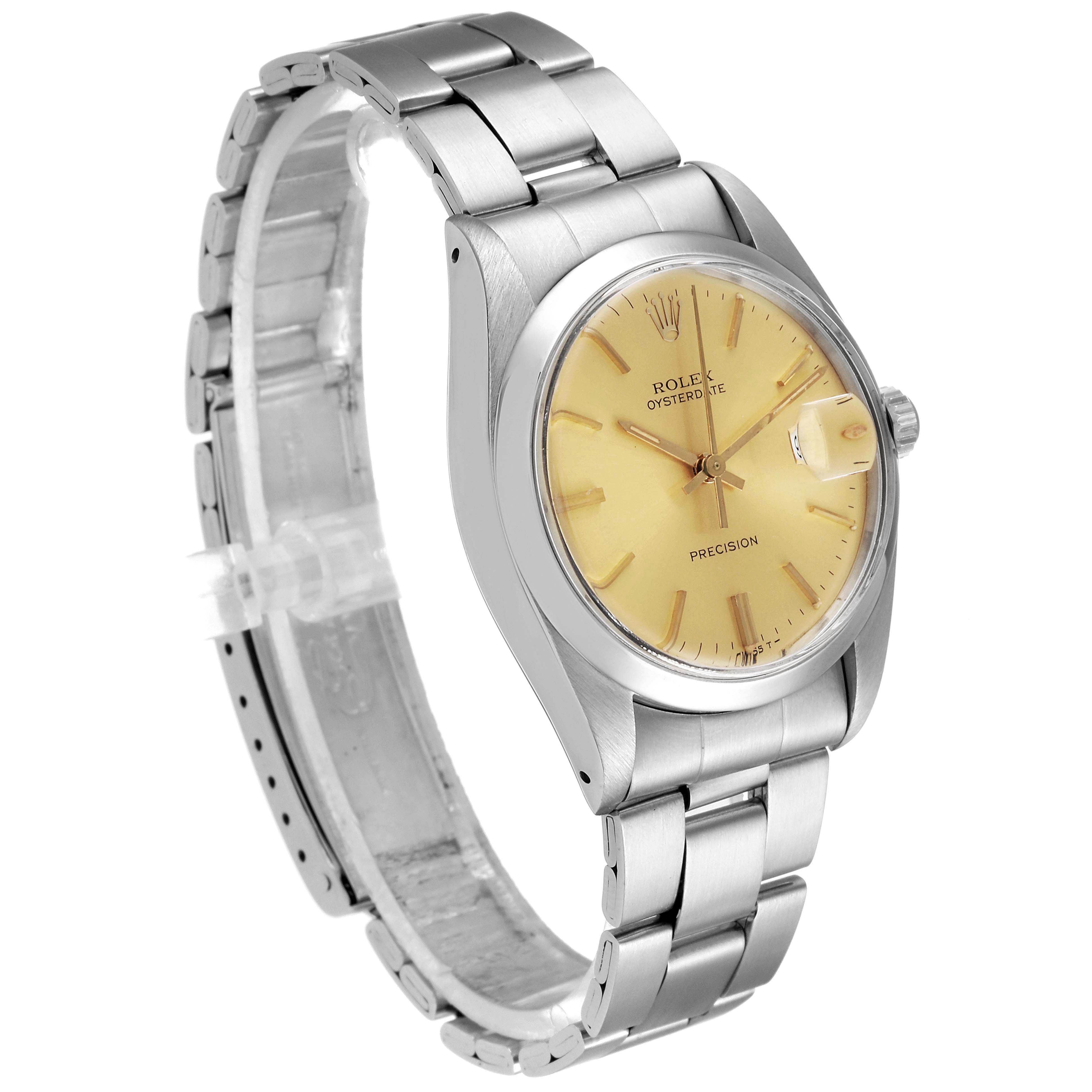 The Rolex Vintage Collection 6694 Men's Stainless Steel Champagne Dial 6694 Men's Stainless Steel Champagne Dial model is shown at a three-quarter angle, highlighting the watch face, bezel, crown, and bracelet.