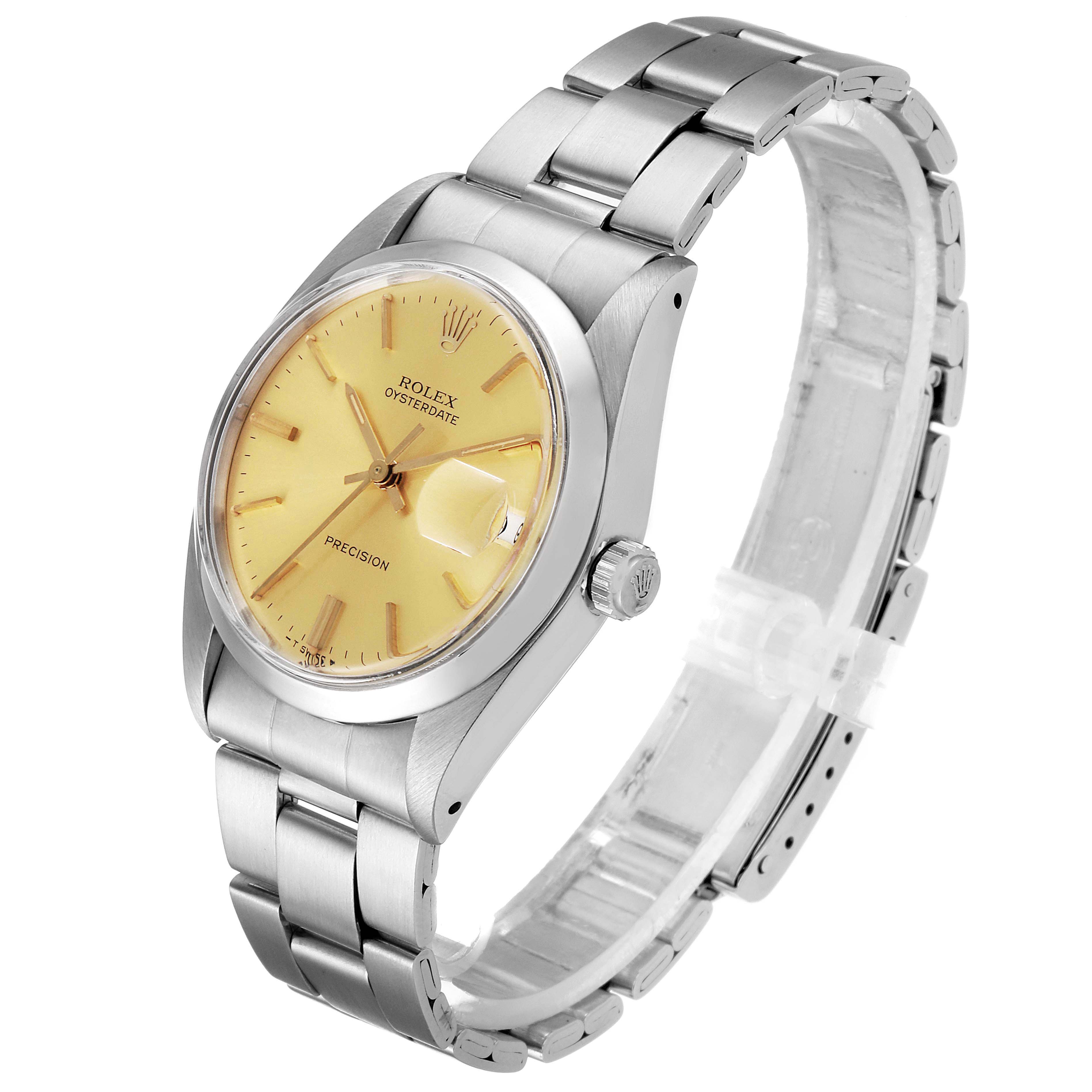 The image shows a Rolex Vintage Collection 6694 Men's Stainless Steel Champagne Dial 6694 Men's Stainless Steel Champagne Dial watch at a slight angle, displaying the face, bezel, crown, and stainless steel bracelet.