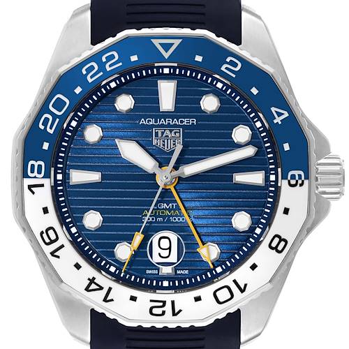 Photo of Tag Heuer Aquaracer Professional GMT Blue Dial Steel Mens Watch WBP2010 Box Card
