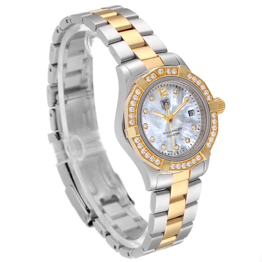 TAG Heuer Aquaracer Steel Yellow Gold MOP Diamond Ladies Watch