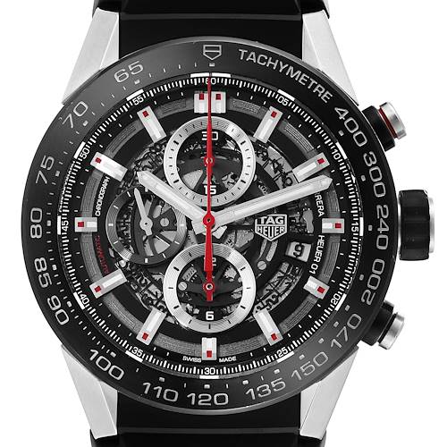 Photo of TAG Heuer Carrera Calibre Heuer 01 Skeleton Steel Mens Watch CAR2A1Z Card