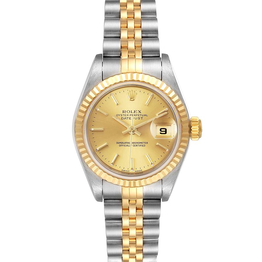 Rolex Datejust 26mm Steel 18K Yellow Gold Ladies Watch 79173 SwissWatchExpo