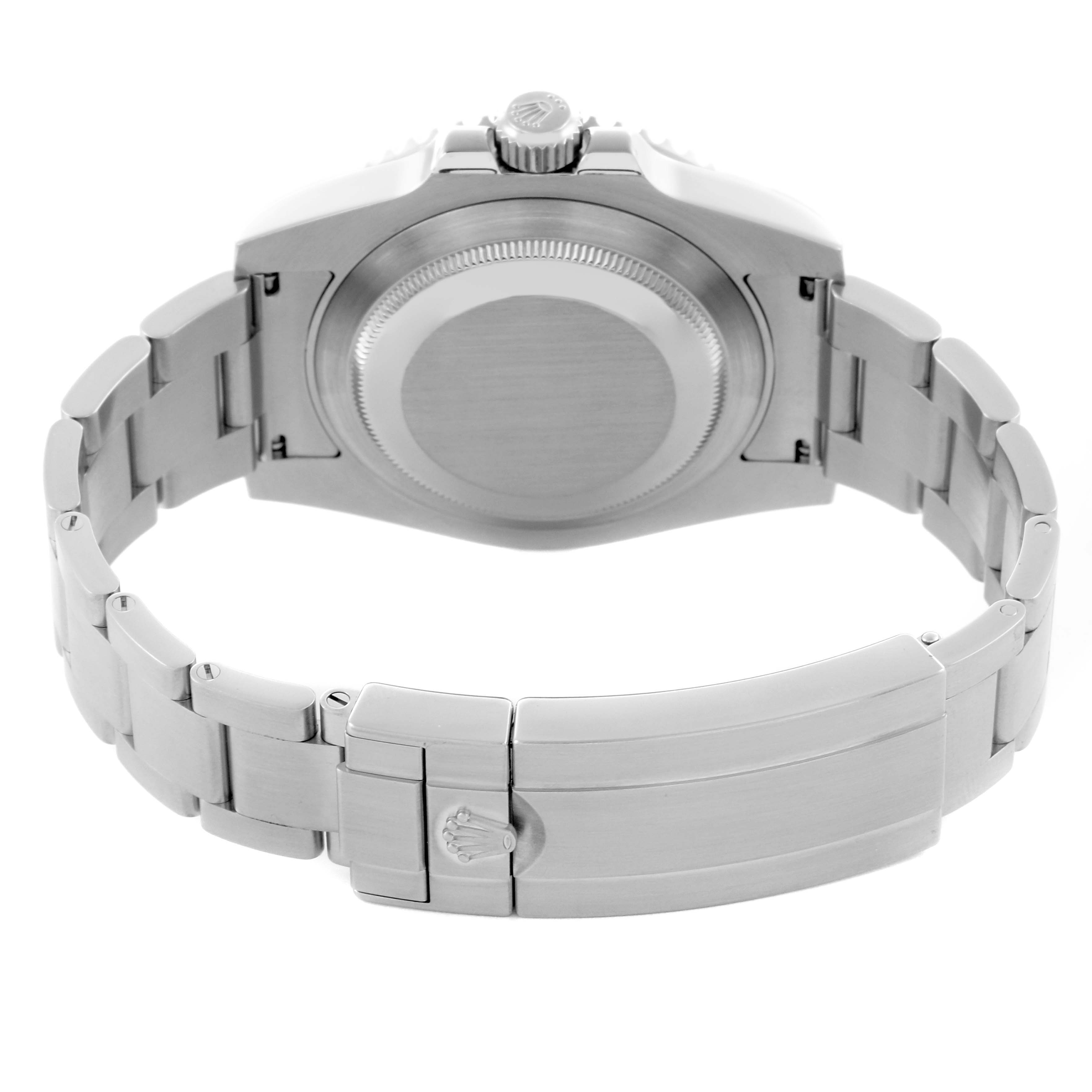 The image shows the back and bracelet of a Rolex Submariner 116610LN Men's Stainless Steel Black Dial 116610LN Men's Stainless Steel Black Dial watch, highlighting the clasp and case back.