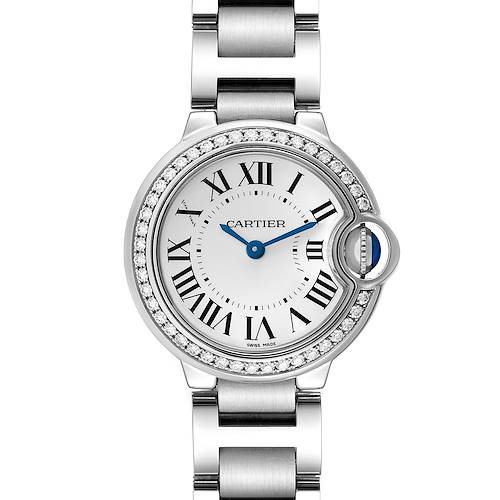 Photo of Cartier Ballon Bleu 28 Steel Diamond Ladies Watch W4BB0015
