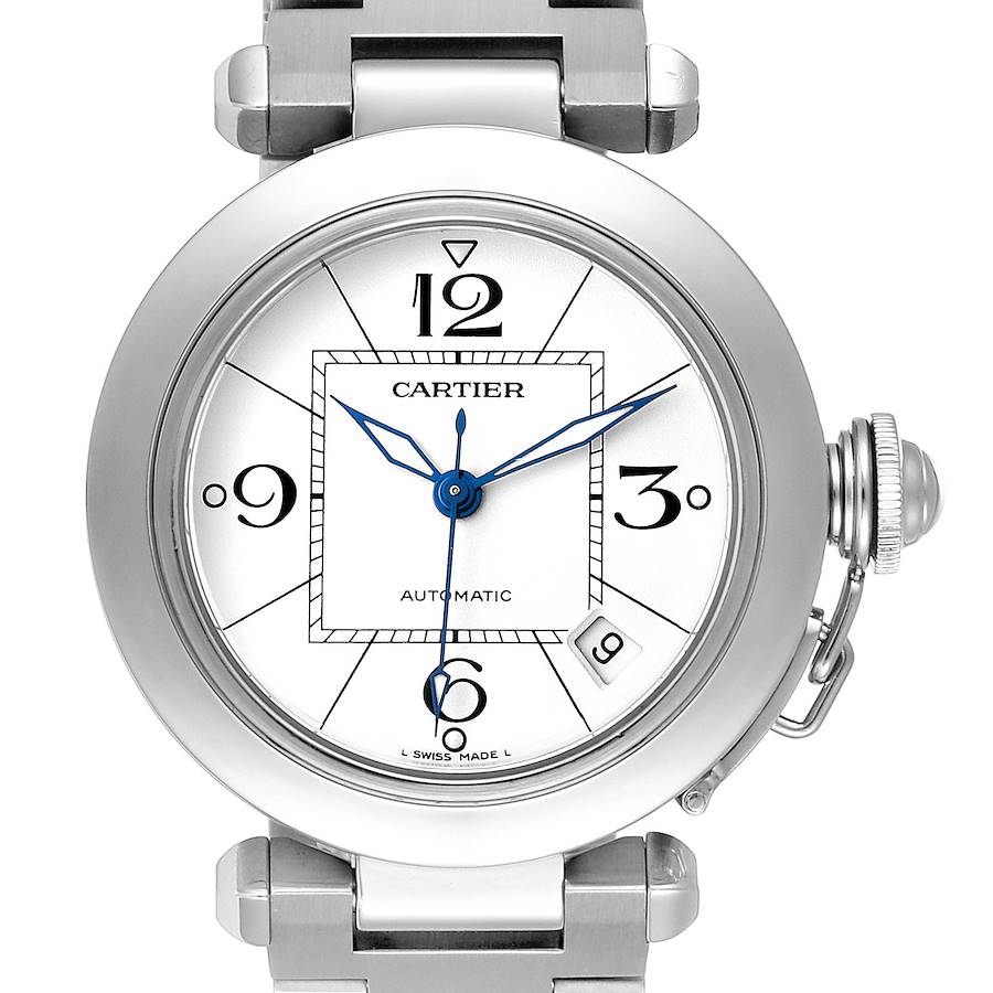 Cartier Pasha C White Dial Automatic Steel Unisex Watch W31074M7 SwissWatchExpo