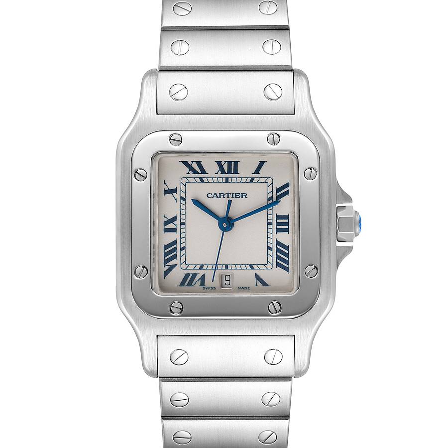 Cartier Santos Galbee 29mm Stainless Steel Mens Watch W20060D6 Box Papers SwissWatchExpo