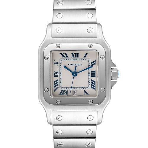 Photo of Cartier Santos Galbee 29mm Stainless Steel Mens Watch W20060D6 Box Papers