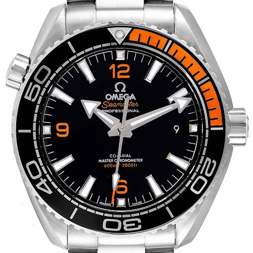 Photo of Omega Planet Ocean Black Orange Bezel Watch 215.30.44.21.01.002 Box Card