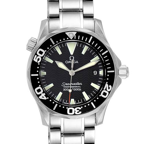 Photo of Omega Seamaster James Bond 36 Midsize Black Wave Dial Watch 2262.50.00