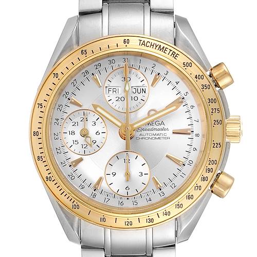 Photo of Omega Speedmaster Day Date Steel Yellow Gold Watch 323.21.40.44.02.001 Card