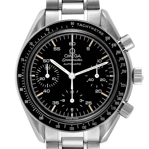 Photo of Omega Speedmaster Reduced Hesalite Chronograph Steel Mens Watch 3510.50.00 Card