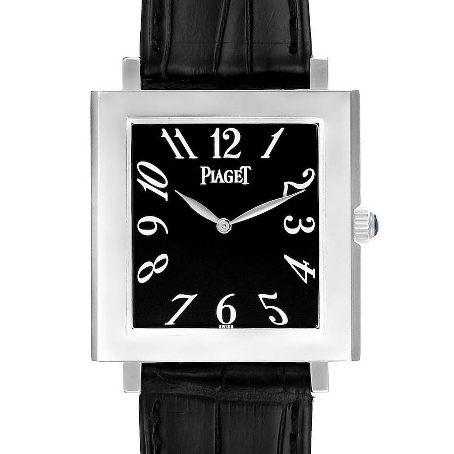 Piaget Altiplano Ultra Thin 18K White Gold Black Dial Mens Watch 9930 SwissWatchExpo