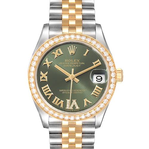 Photo of Rolex Datejust 31 Midsize Steel Yellow Gold Diamond Ladies Watch 278383