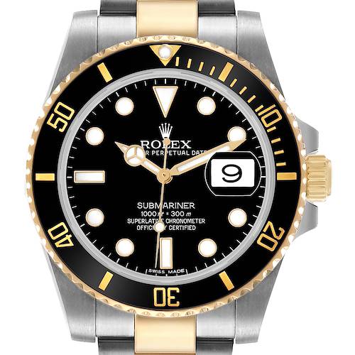 Photo of Rolex Submariner Steel Yellow Gold Mens Watch 116613 Card